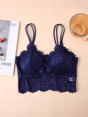 Lace Wireless Bra Double Straps Comfy & Breathable Women's Lingerie