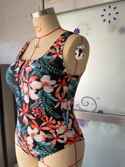 Boho Swimsuit Tropical Print One Piece Bathing Suit