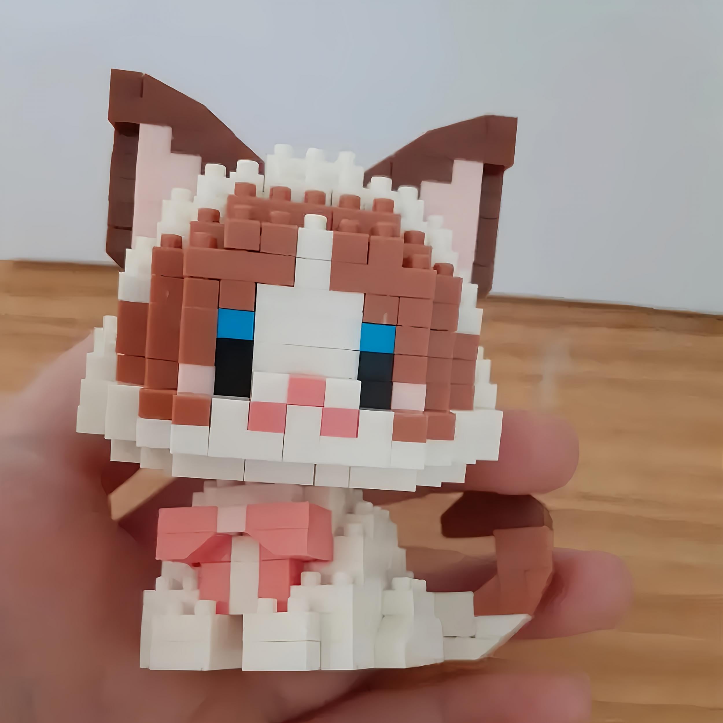 Cat Series Building Blocks DIY Table Decoration Gift