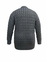 Solid Cable Button Up Cardigan