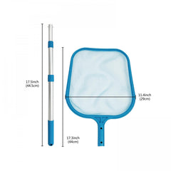 Leaf Skimmer w/ Telescopic Pole 3X14 Extends to Professional Cleaning Pool Rakes