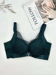 Contrast Mesh Push Up Bra Women's Lingerie & Underwear