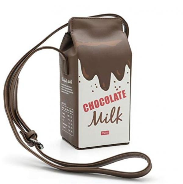 Strawberry Milk Carton Print Shoulder Bag