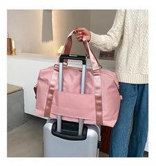 Qiaoduo Large Travel Bag Women Cabin Tote Bag Handbag Nylon Waterproof Shoulder