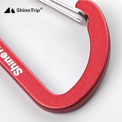 10pcs Aluminum Hook Bukcle D-shaped Backpack Metal Buckle Keychain