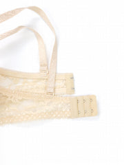 Contrast Lace Push Up Bra - Comfy & Breathable Women's Everyday Lingerie