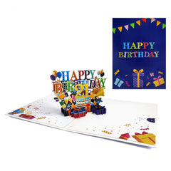 1Pc 16 18 21 30 40 50 60 70 80 Happy Birthday Pop Up Card 15 24x20