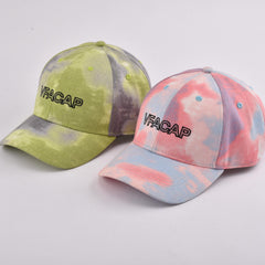Tie Dye Print Baseball Cap Hip Hop Cotton Snapback Hat