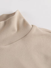 High Neck Stretch Long Sleeve Shirt Slim Fit Base Layer Top