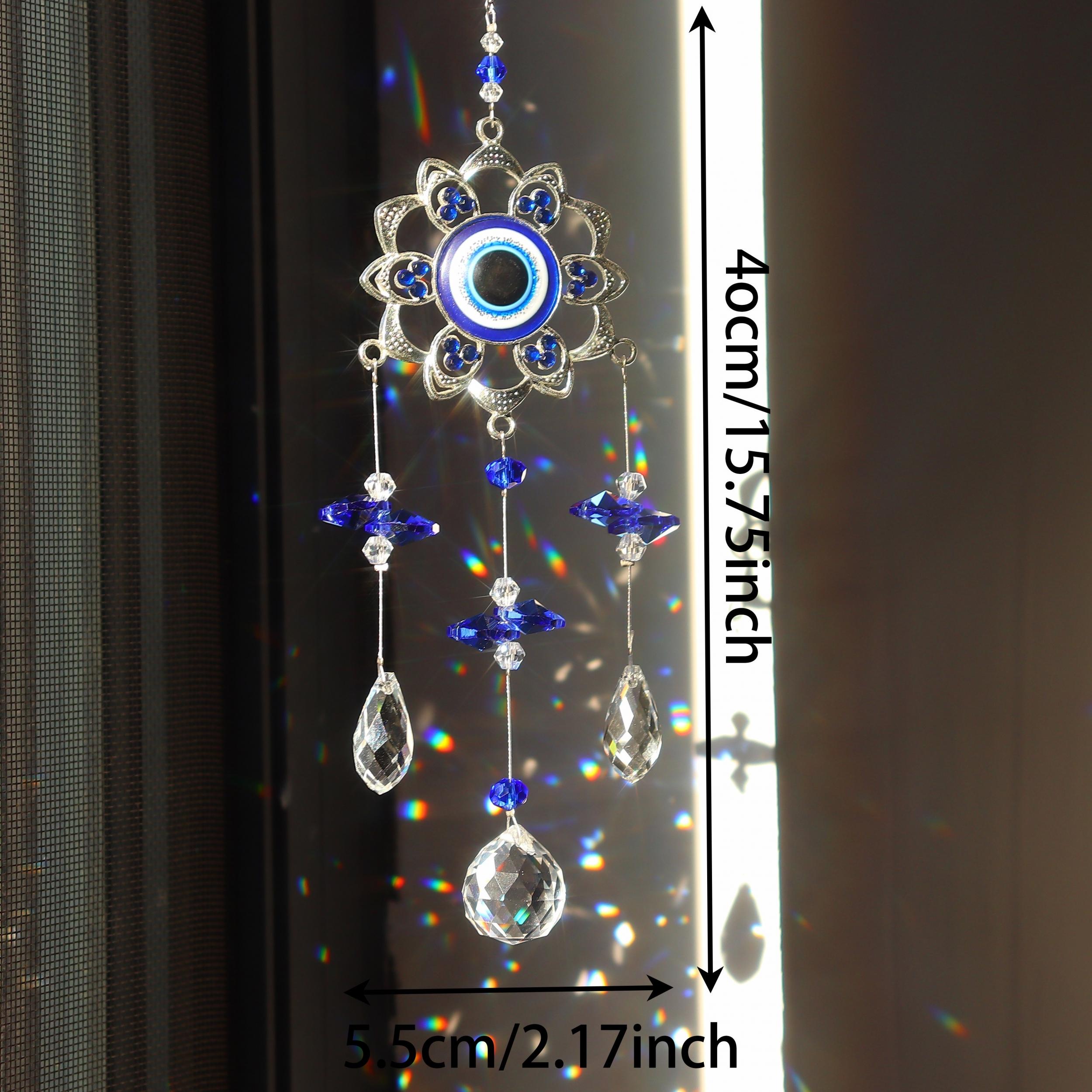Crystal Evil Eye Suncatcher for Home Protection
