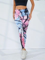 High Waist Tie Dye Yoga Leggings Slim Fit Sports Fitness Pants