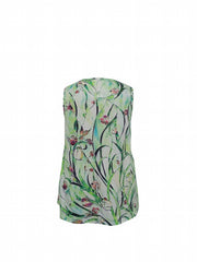 Women's Plus Floral & Leaf Print V Neck Tank Top