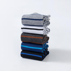 Men's Striped Crew Socks Antibacterial Breathable Comfortable Socks