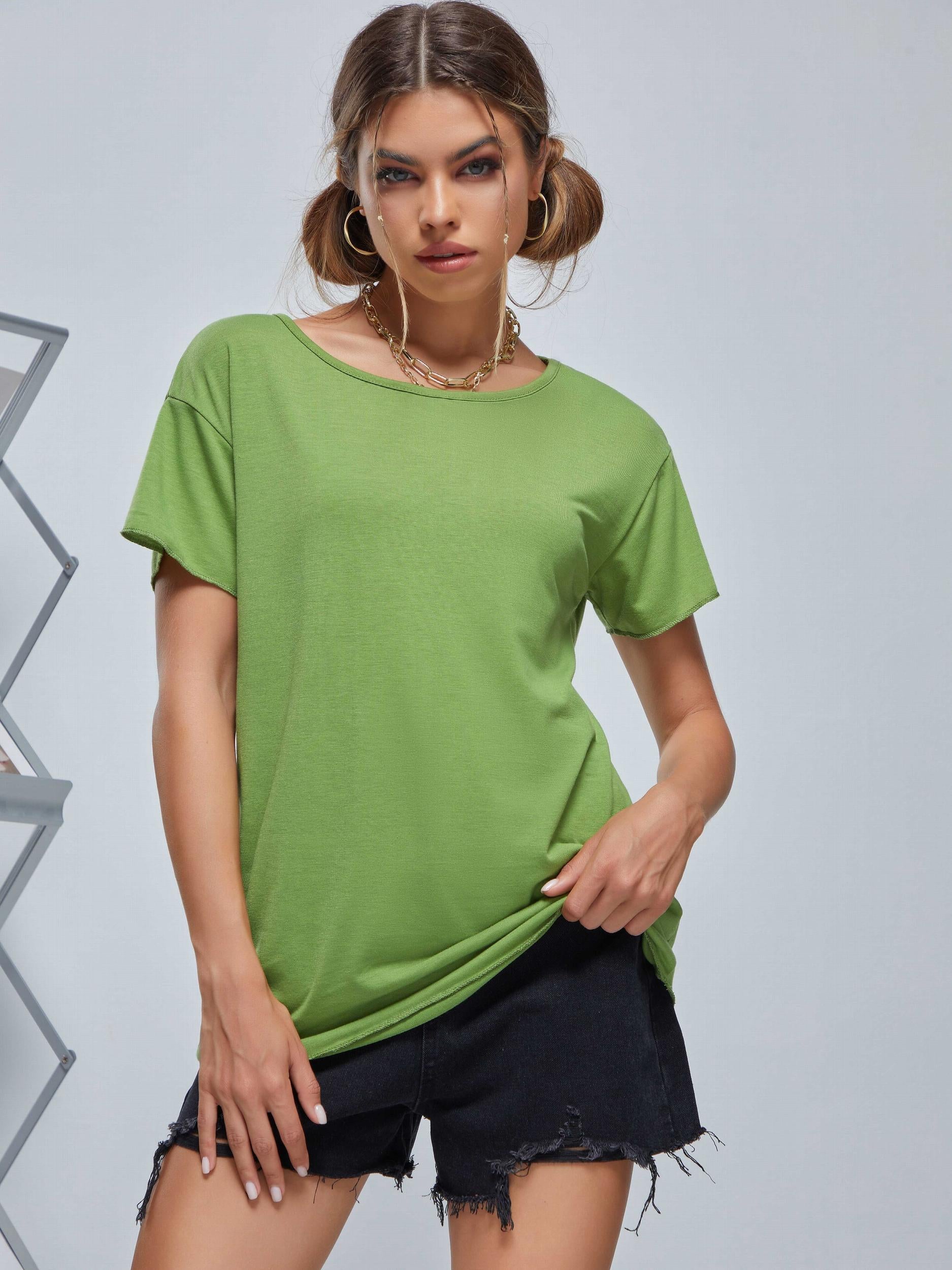 Short Sleeve T shirt Sports Fitness Yoga Running Top Women's Activewear