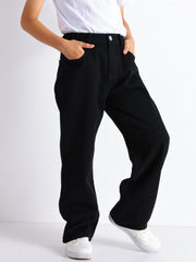 High Waist Straight Leg Girls Jeans Regular Fit Denim Pants
