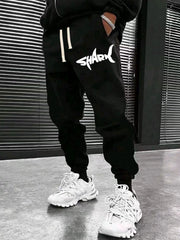 Men's Shark Print Joggers Active Comfy Sweatpants