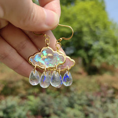 Rain Clouds Earring Dangle Jewelry Gift