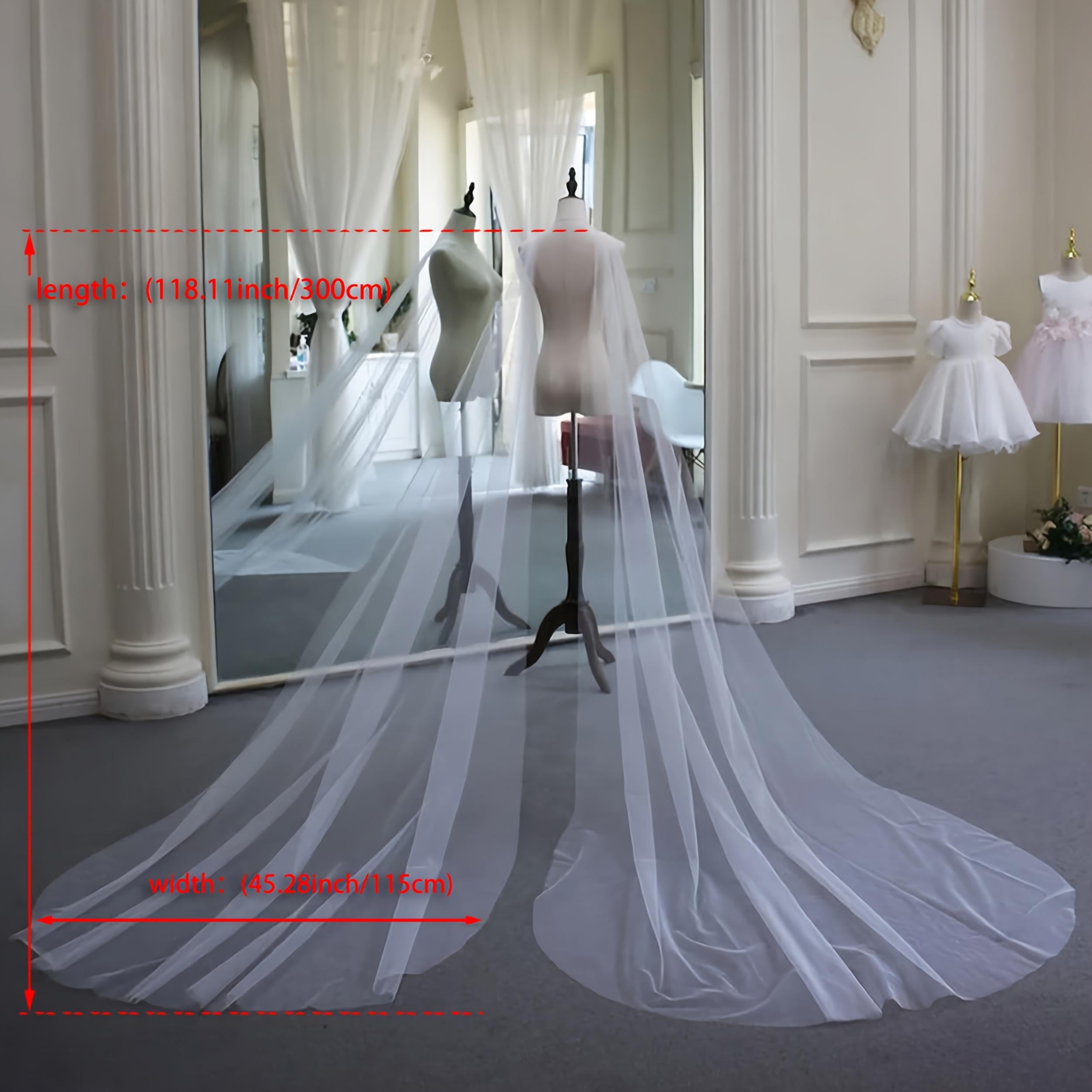 Elegant Wedding Shawl with Train for Church Ceremonies