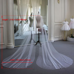 Elegant Wedding Shawl with Train for Church Ceremonies