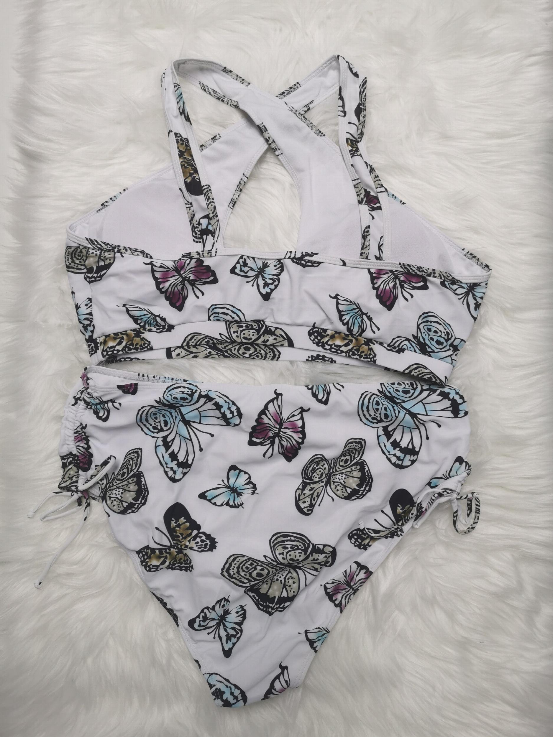 Butterfly Print Cut Out One Piece Swimsuit