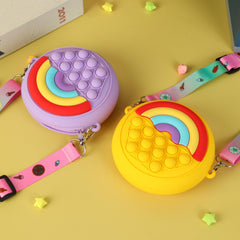 Silicone Rainbow Shoulder Bag Compression Bubble Bag
