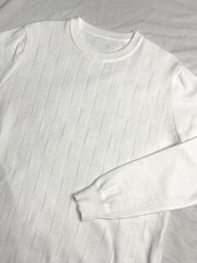 Men's Solid Sweater Casual Warm Stretch Crew Neck Pullover