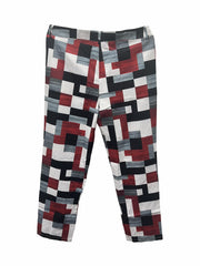Slim Fit Plaid Slacks Men's Vintage Style Stretch Dress Pants