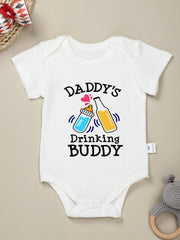 Baby Boys Daddy s Drinking Buddy Short Sleeve Romper