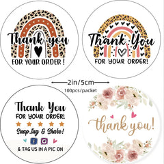 Thank you Bakery Stickers Small Business Envelope Gift Bag 100