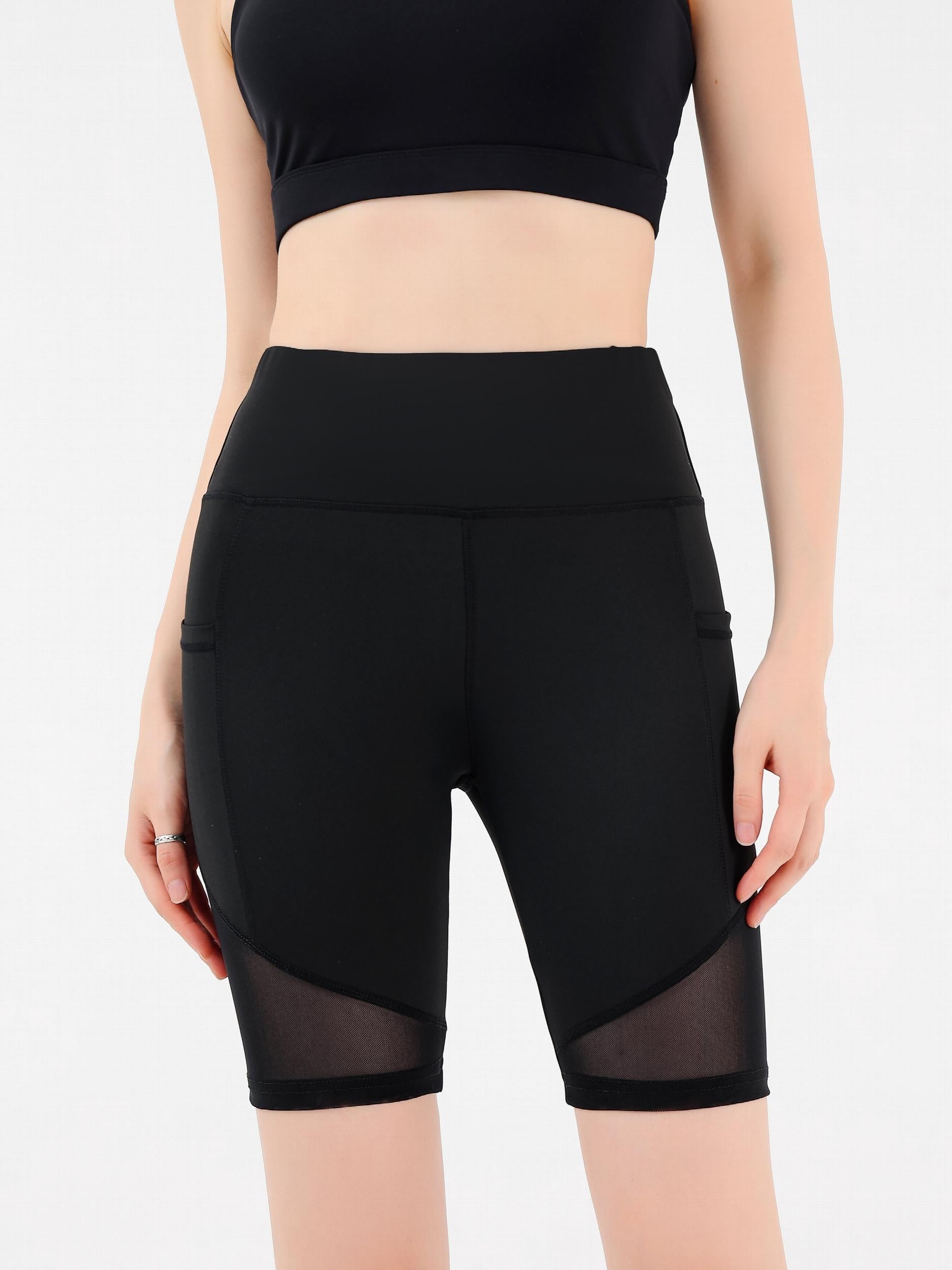 Women's Mesh Yoga Sports Shorts Butt Lifting Stretchy Leggings