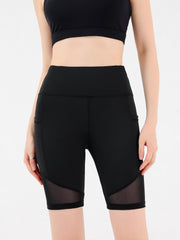 Women's Mesh Yoga Sports Shorts Butt Lifting Stretchy Leggings