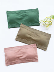 5pcs Strapless Bandeau Bras Soft Stretch Everyday Bra Women's Lingerie