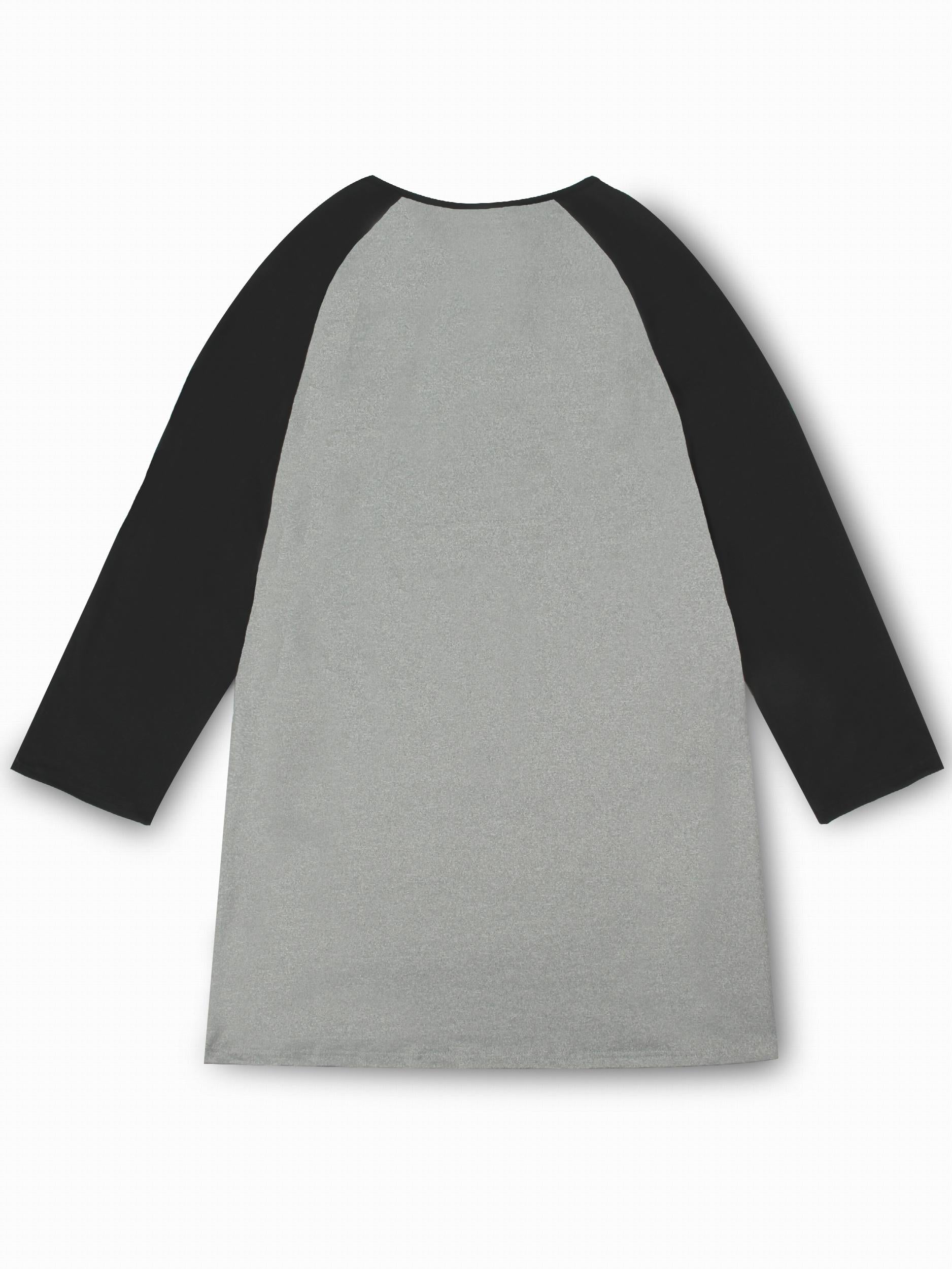 Snowman Graphic Long Sleeve Nightdress for Women