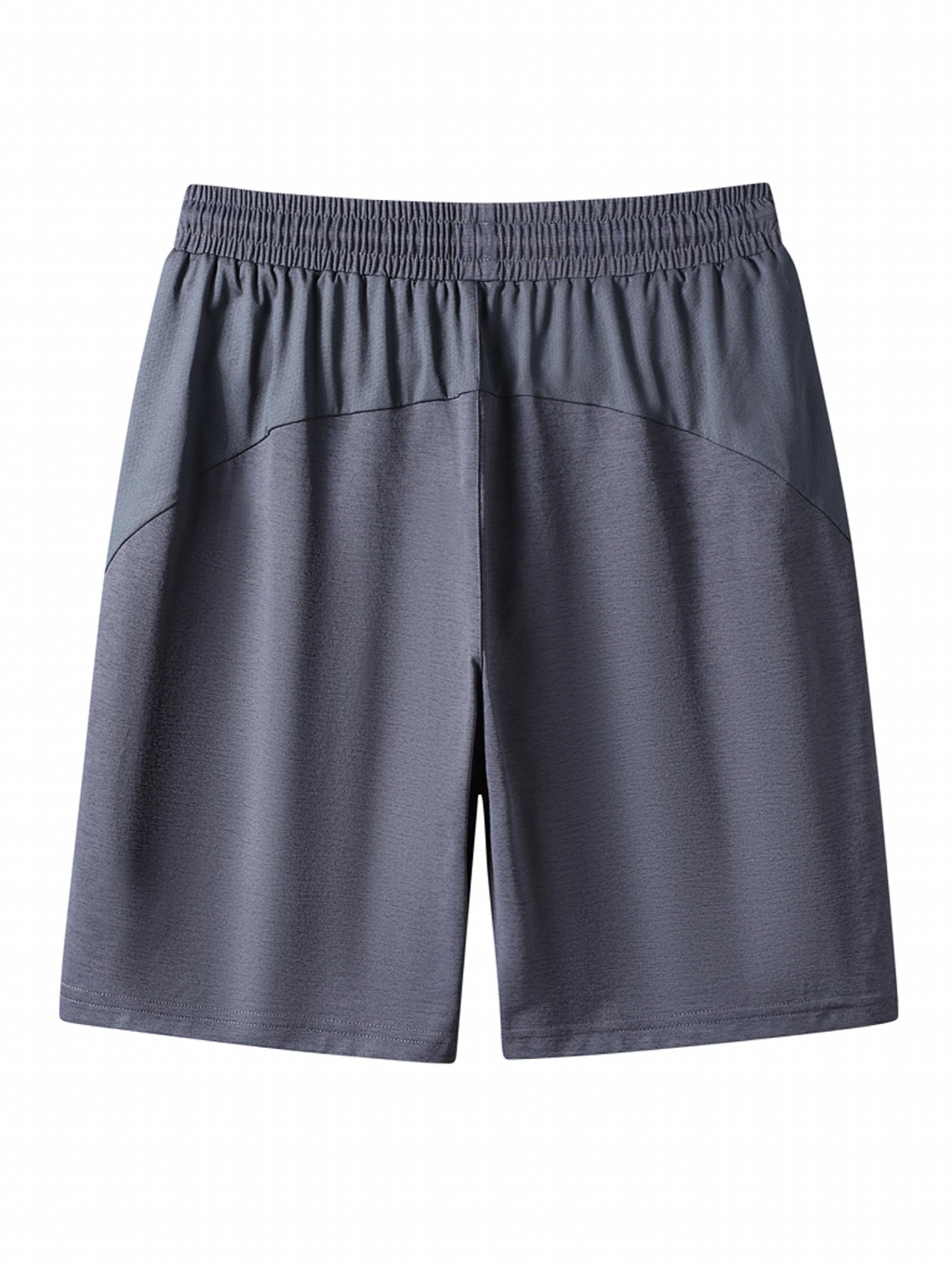 Men's Quick Dry Stretch Waist Shorts with Pockets for Gym Summer Training