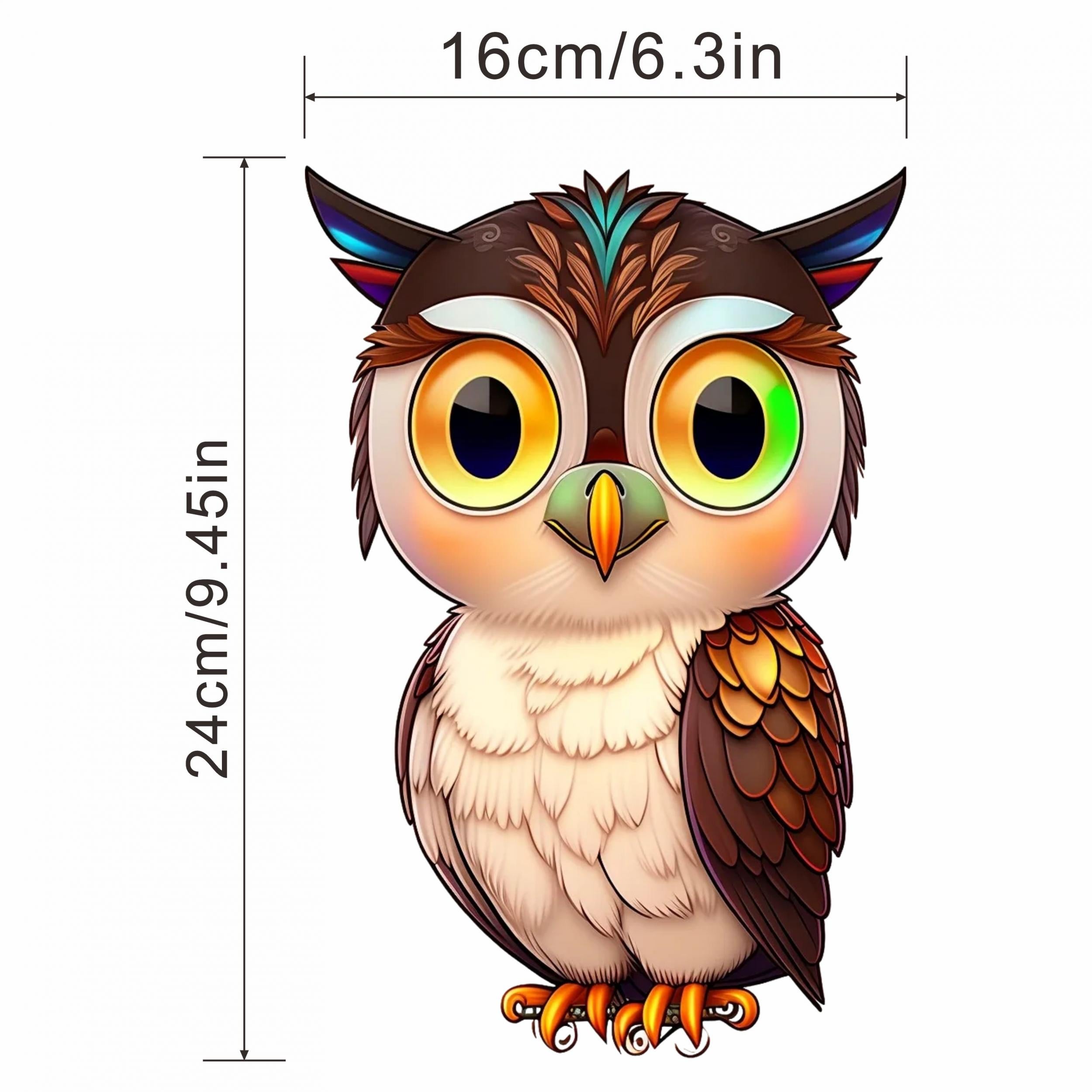 2pcs Owl Iron on Heat Transfer Sticker For DIY Clothing T Shirt Mask Jeans