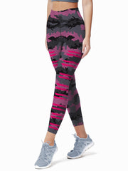 Slim Fit All Over Print Yoga Pants for Women