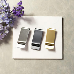 Personalized Stainless Steel Money Clip with Engraved Name