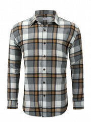 Men's Plaid Flannel Button Up Shirt