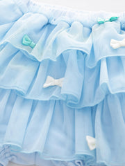 Girls Elastic Waist Tulle Mesh Skorts Kids Summer Clothes