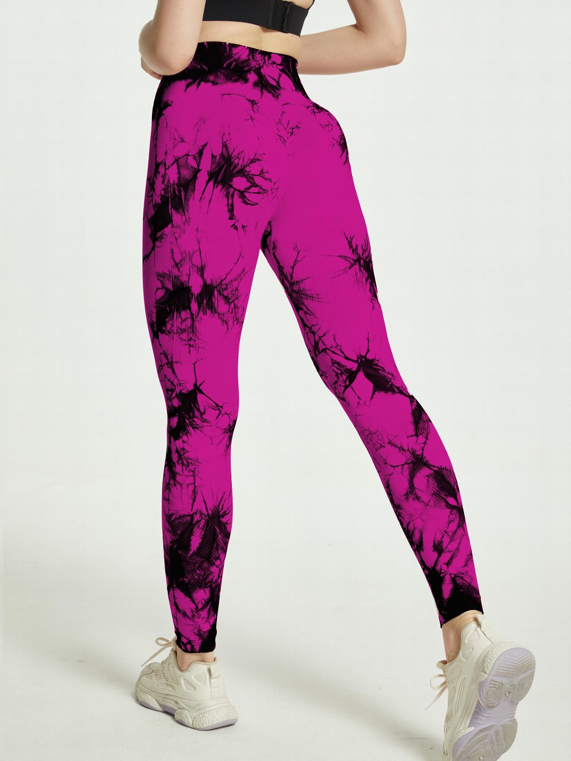 Tie Dye Slimming Yoga Leggings High Stretch Fitness Trousers