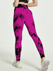 Tie Dye Slimming Yoga Leggings High Stretch Fitness Trousers