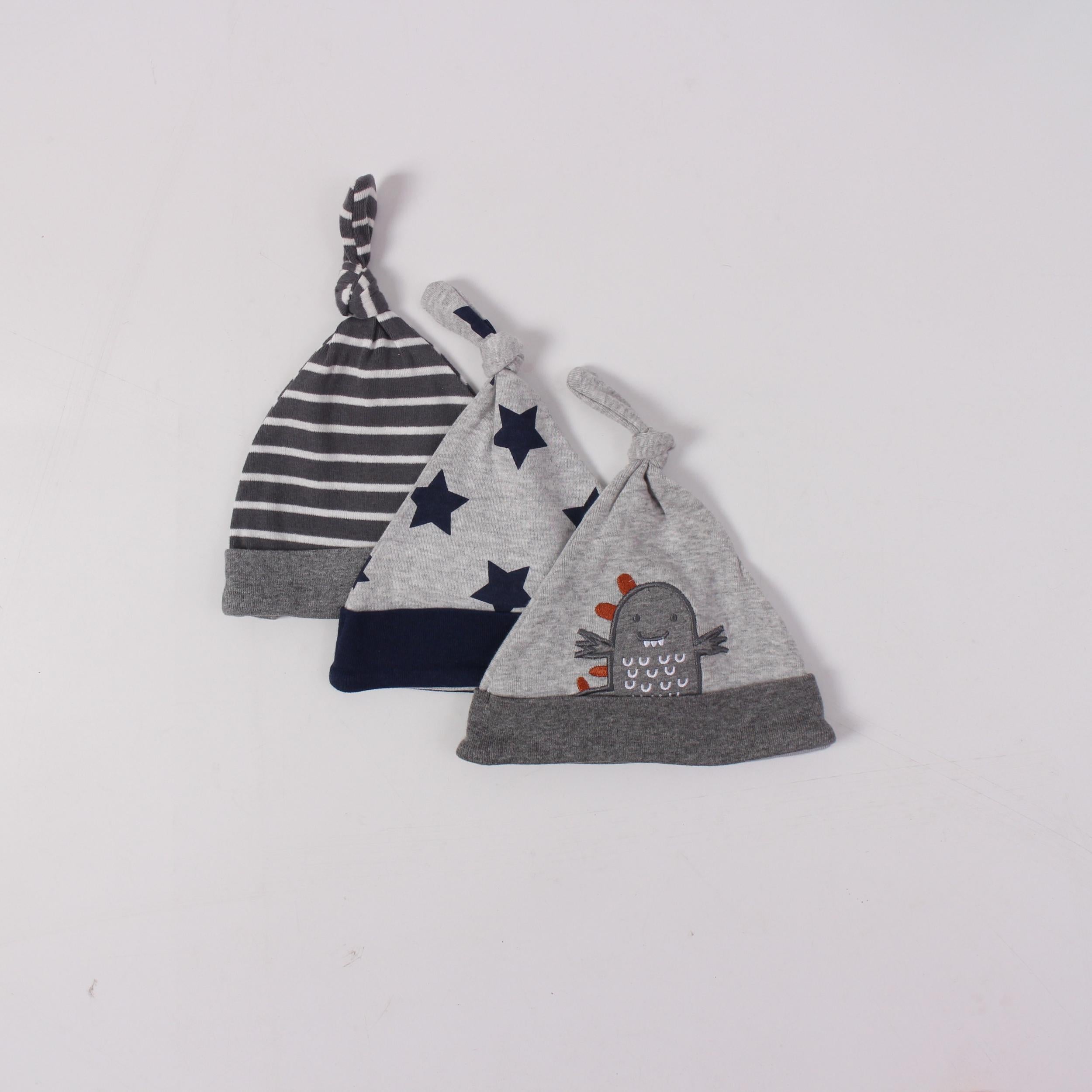 3pcs Baby Cotton Carpet Caps Lightweight Breathable Hat For Newborn