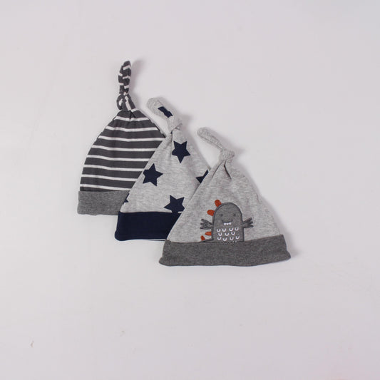 3pcs Baby Cotton Carpet Caps Lightweight Breathable Hat For Newborn