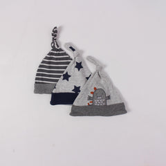 3pcs Baby Cotton Carpet Caps Lightweight Breathable Hat For Newborn