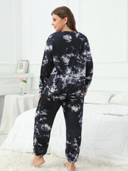 Tie Dye Lounge Set Women's Pajama Two Piece Set