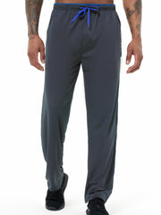 Sports Drawstring Sweatpants Loose Fit Straight Leg Pants Men s Casual