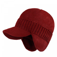 Men's Winter Warm Velvet Knitted Hat With Earflaps