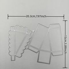 Metal Cutting Dies Stencil For Birthday Cake Box Greeting Card DIY