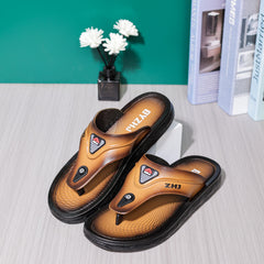 Men's Casual Letter Print Flip Flops Arch Support Lightweight Non slip Sandals