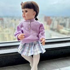 Silicone Realistic Baby Doll Girl Toy DIY Dressing Hair Styling